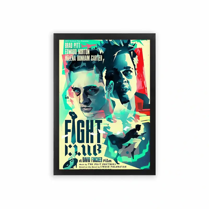 Fight Club 'Twilight of Anarchy' Framed Poster Black Premium Wood