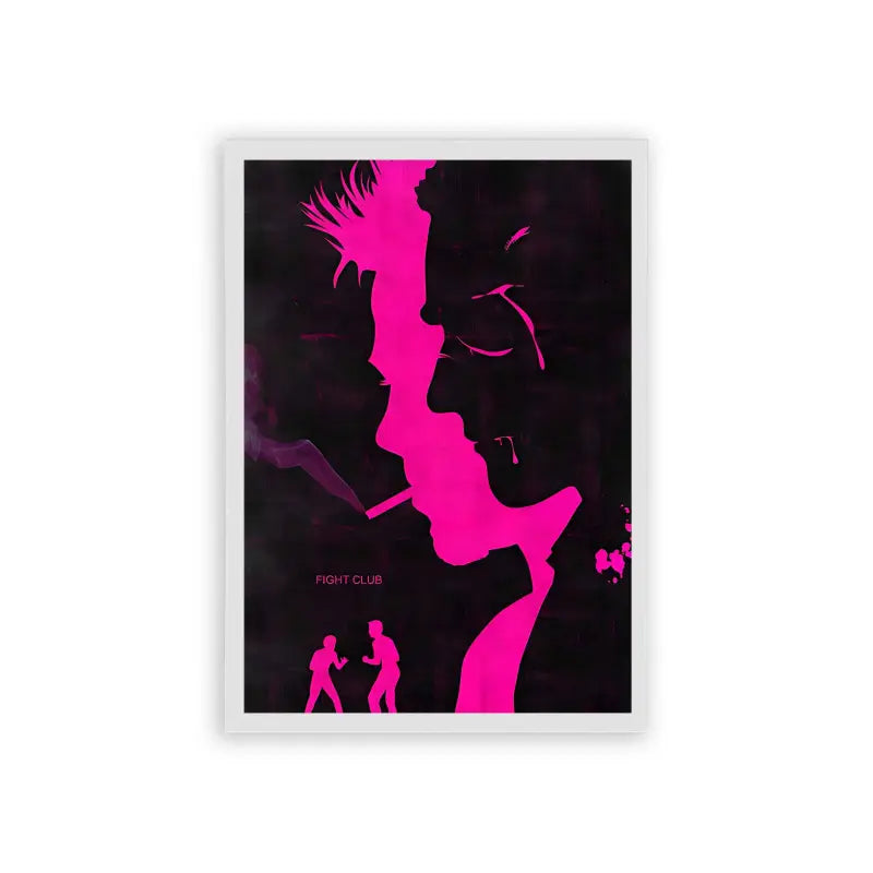 Fight Club 'Shadows of Rebellion' Framed Poster White Hard Fiber