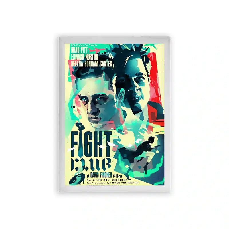 Fight Club 'Twilight of Anarchy' Framed Poster White Premium Wood