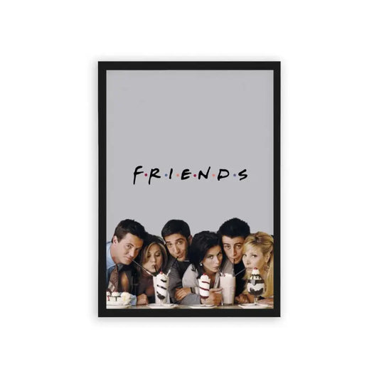 Friends 'Milkshake' Framed Poster Black Hard Fiber