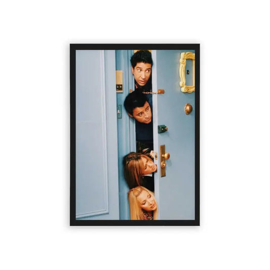 Friends 'The Door' Framed Poster Black Hard Fiber