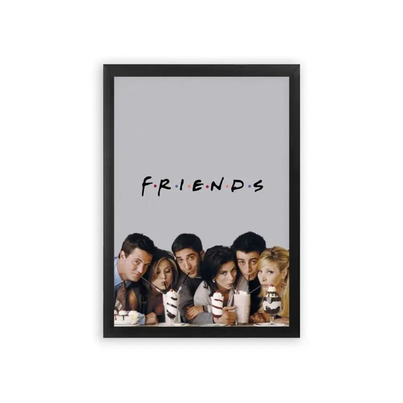 Friends 'Milkshake' Framed Poster Black Premium Wood