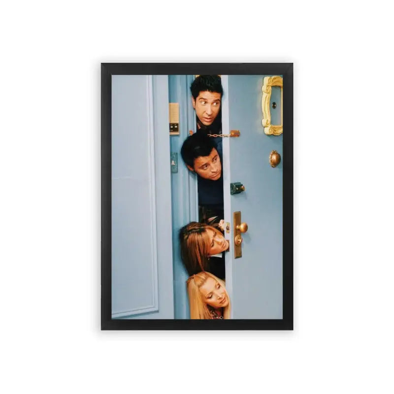 Friends 'The Door' Framed Poster Black Premium Wood