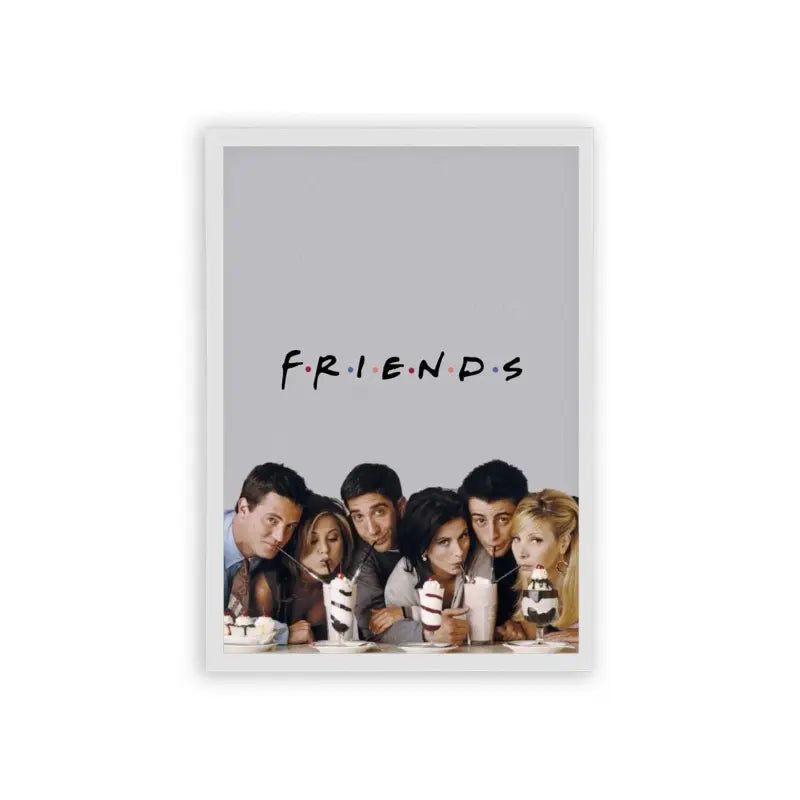 Friends 'Milkshake' Framed Poster White Hard Fiber