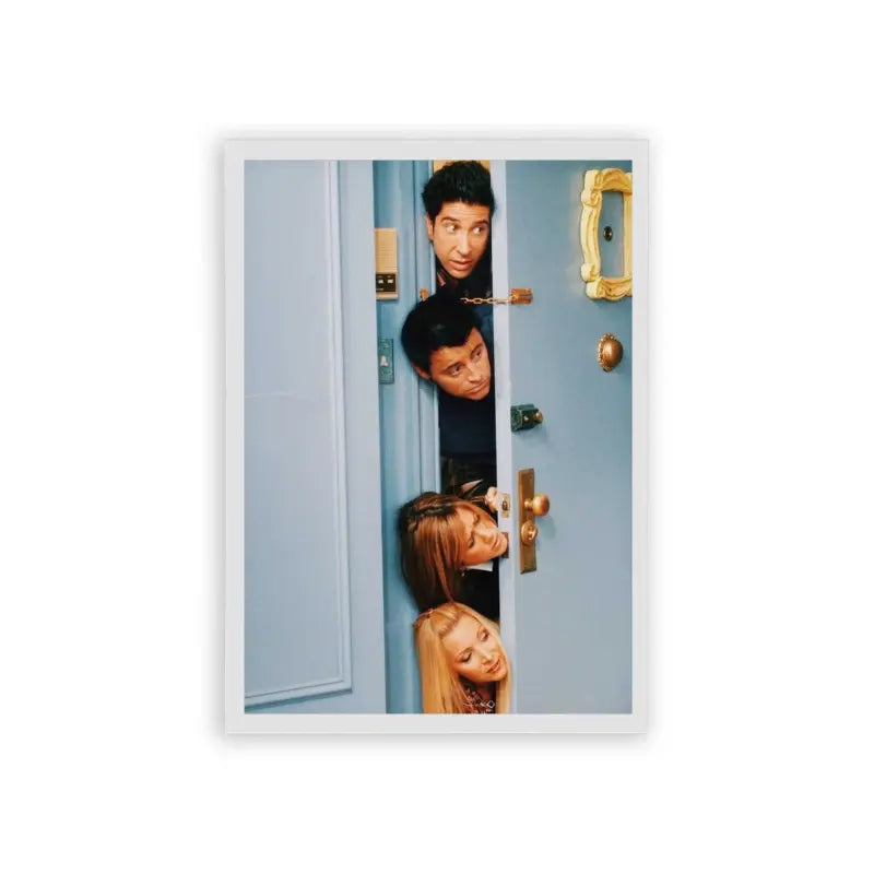 Friends 'The Door' Framed Poster White Hard Fiber