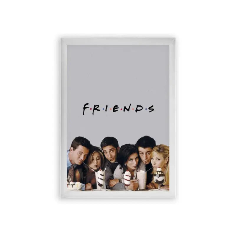 Friends 'Milkshake' Framed Poster White Premium Wood