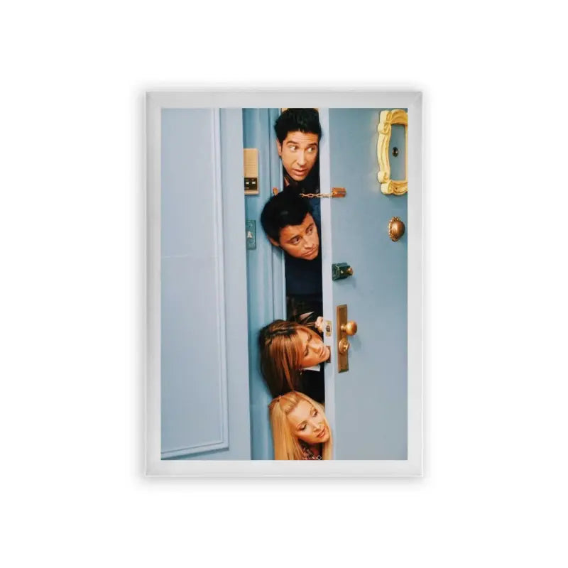 Friends 'The Door' Framed Poster White Premium Wood