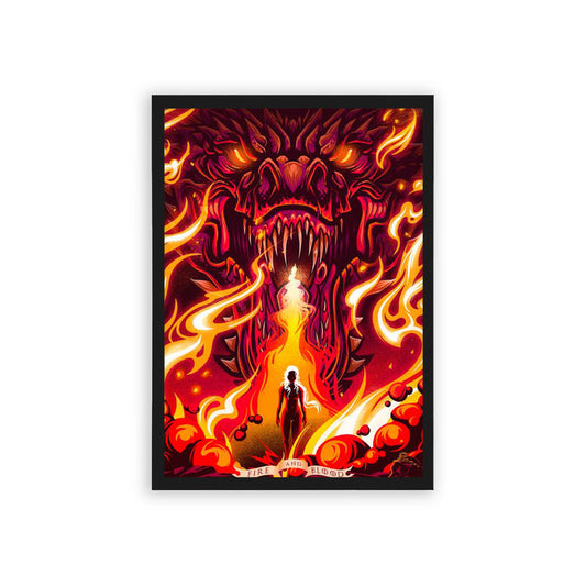 Game of Thrones 'Born in Fire' Framed Poster Black Hard Fiber