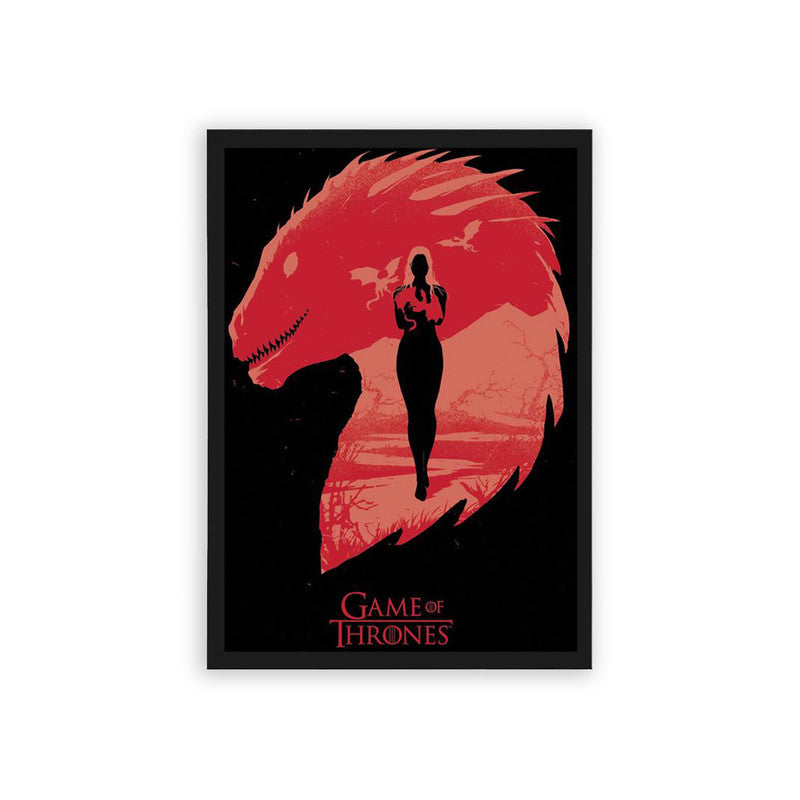 Game of Thrones 'Fire and Blood' Framed Poster Black Hard Fiber