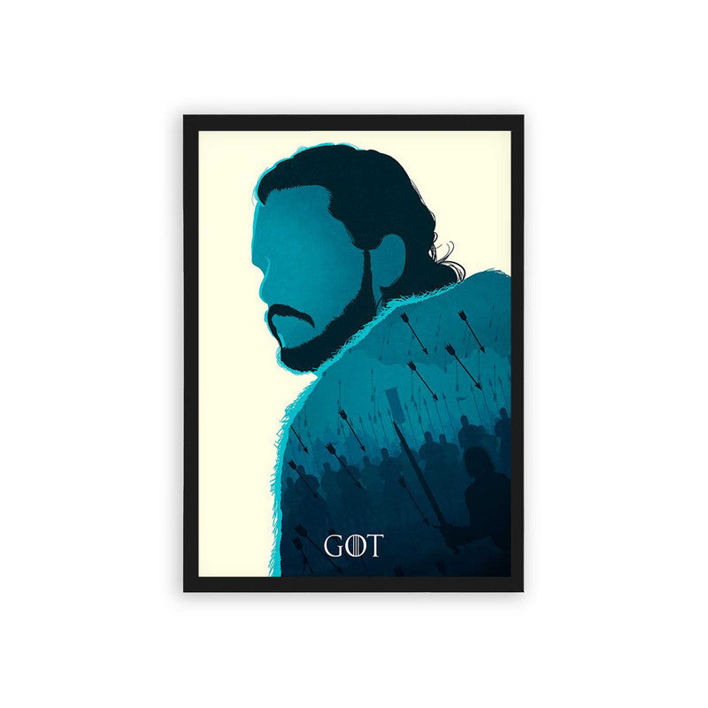 Game of Thrones 'Shadows and Snow' Framed Poster Black Hard Fiber