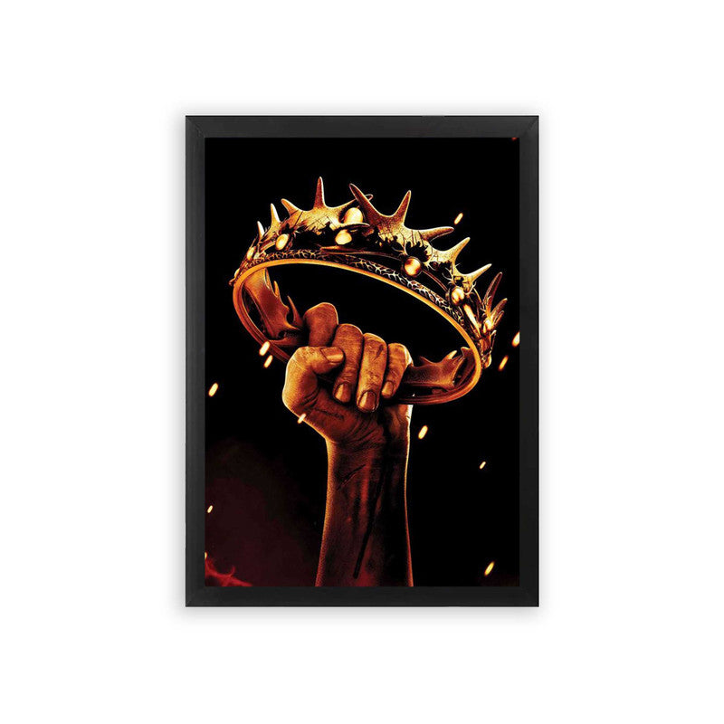 Game of Thrones 'Bloody Crown' Framed Poster Black Premium Wood