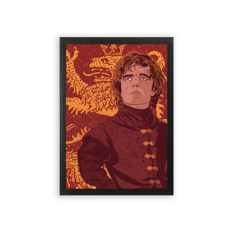 Game of Thrones 'Tyrion' Framed Poster Black Premium Wood