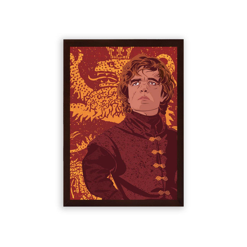 Game of Thrones 'Tyrion' Framed Poster Brown Premium Wood