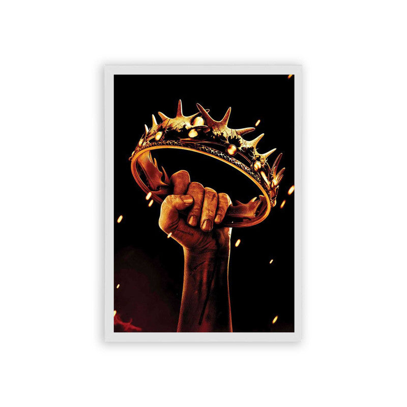 Game of Thrones 'Bloody Crown' Framed Poster White Hard Fiber