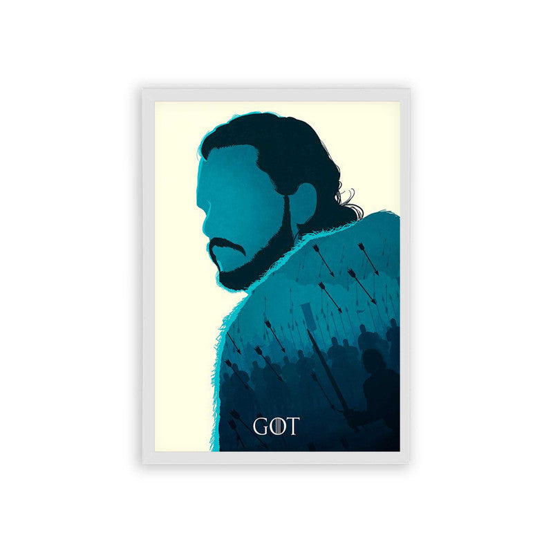 Game of Thrones 'Shadows and Snow' Framed Poster White Hard Fiber