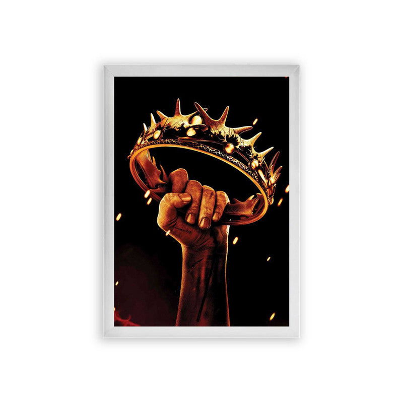 Game of Thrones 'Bloody Crown' Framed Poster White Premium Wood