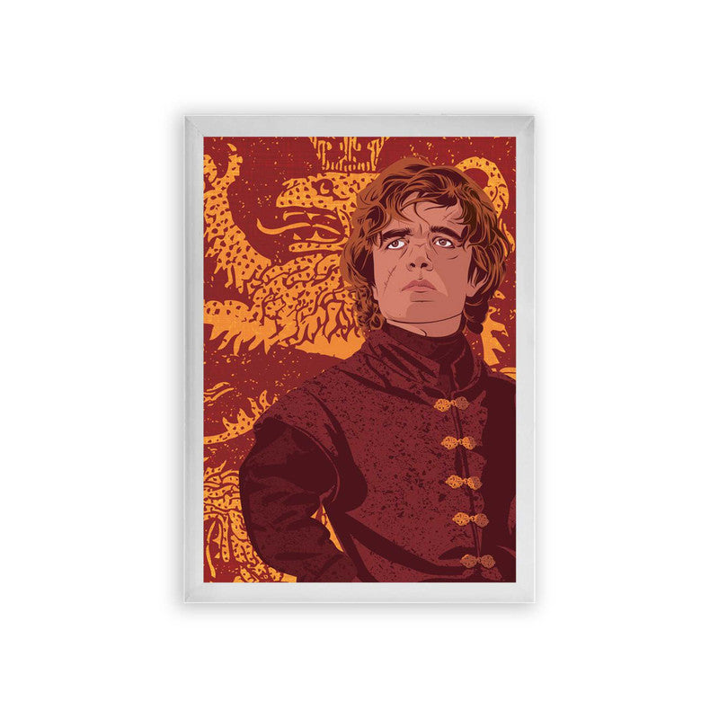 Game of Thrones 'Tyrion' Framed Poster White Premium Wood