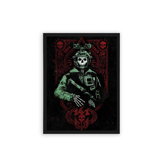 Call of Duty 'Ghost's Oath' Framed Poster Black Hard Fiber