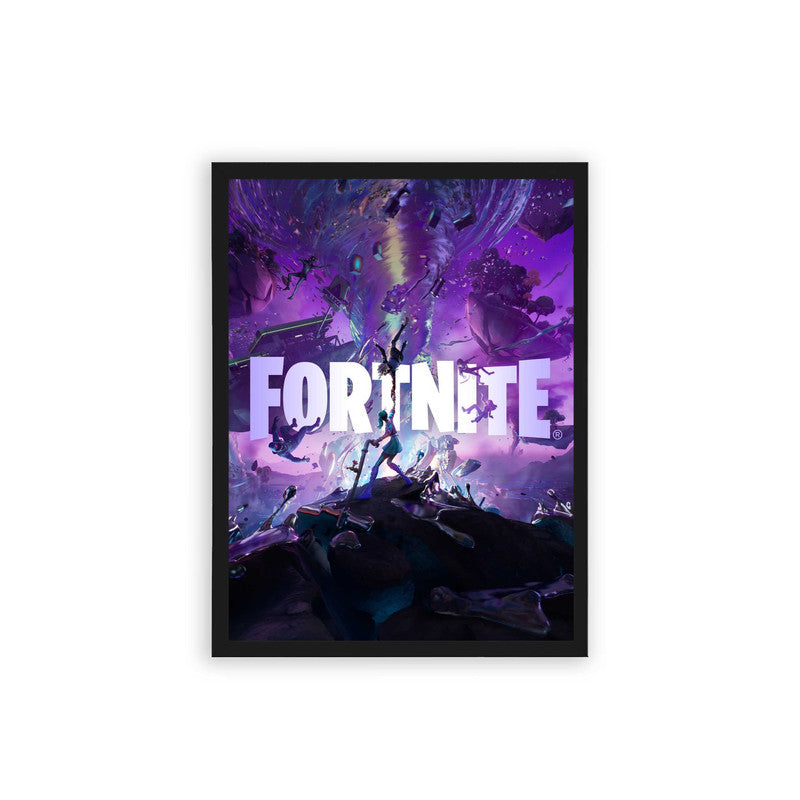 Fortnite 'Chaos at the Nexus' Framed Poster Black Hard Fiber