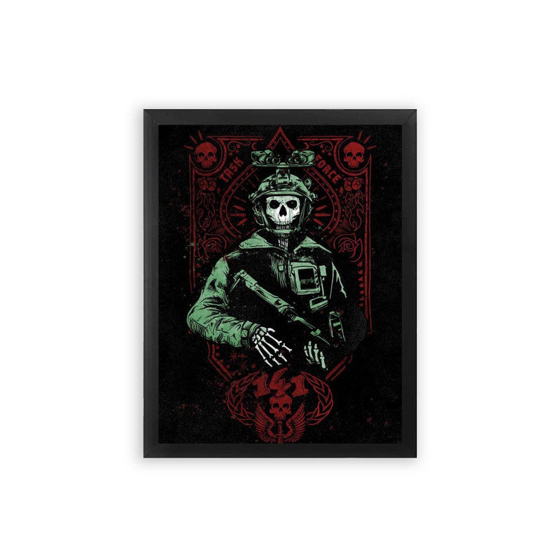 Call of Duty 'Ghost's Oath' Framed Poster Black Premium Wood