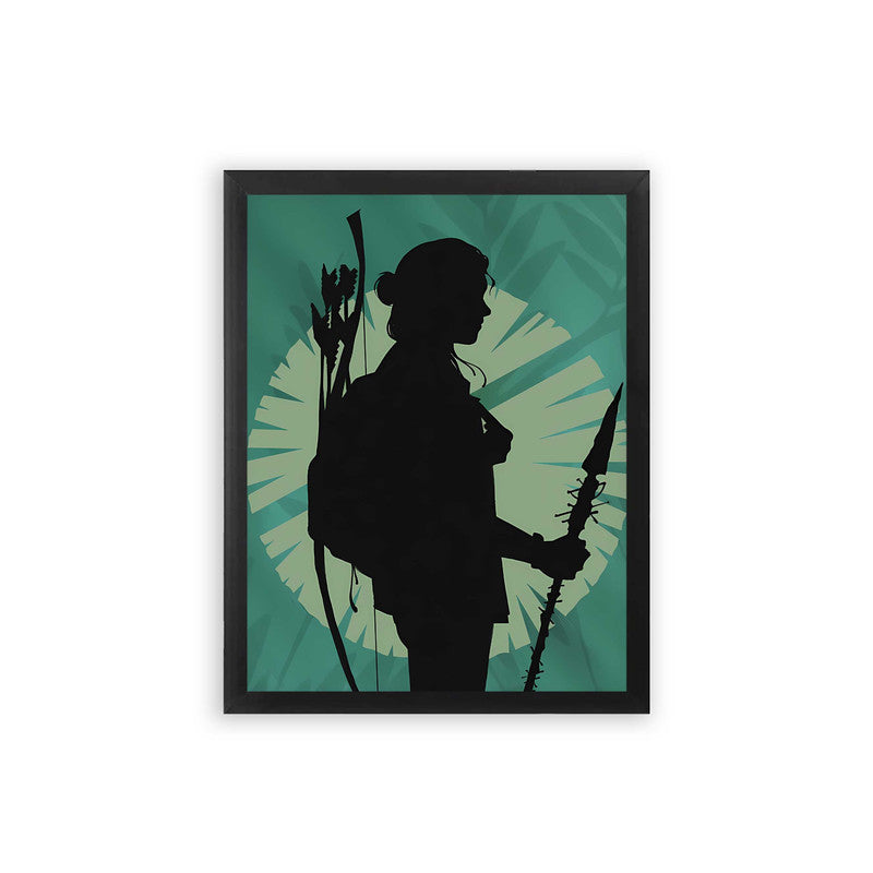 The Last of Us 'Spear' Framed Poster Black Premium Wood