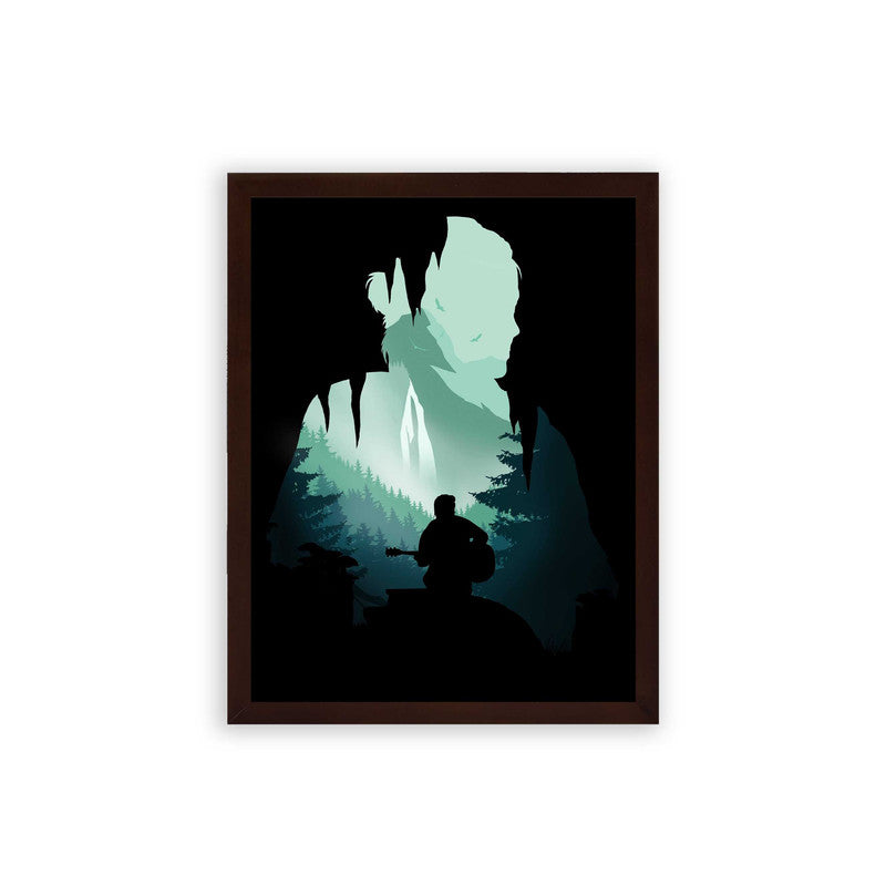 The Last of Us 'Ellie' Framed Poster Brown Premium Wood