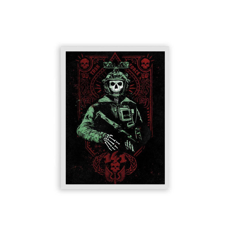 Call of Duty 'Ghost's Oath' Framed Poster White Hard Fiber