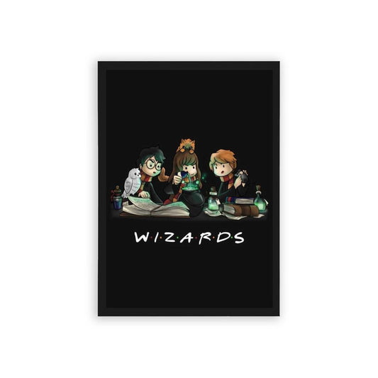 Harry Potter 'Wizards' Framed Poster Black Hard Fiber