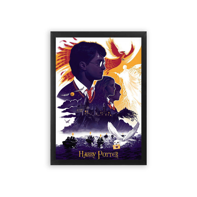 Harry Potter 'Order of the Phoenix' Framed Poster Black Premium Wood