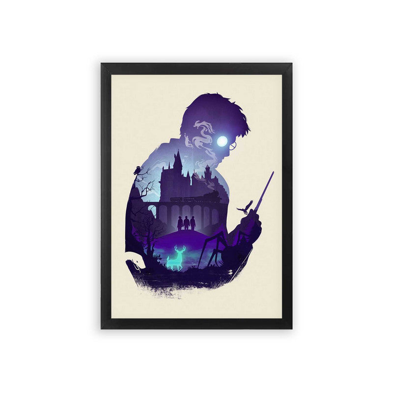 Harry Potter 'The Boy Who Lived' Framed Poster Black Premium Wood