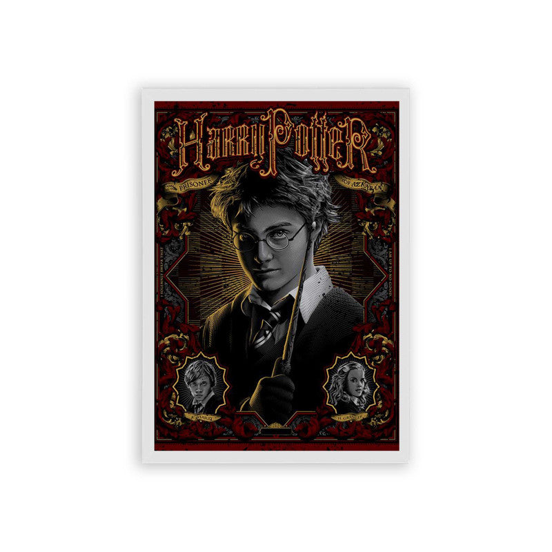 Harry Potter 'Prisoner of Azkaban' Framed Poster White Hard Fiber