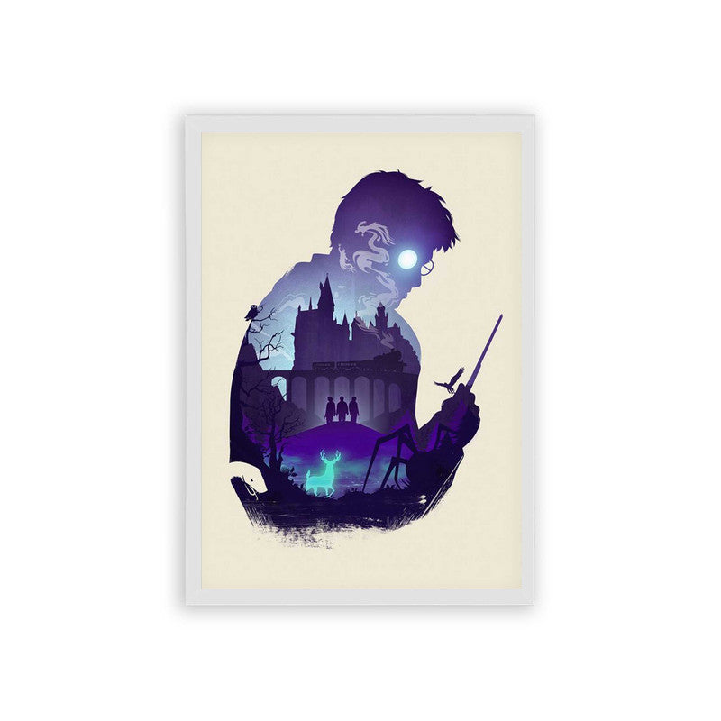 Harry Potter 'The Boy Who Lived' Framed Poster White Hard Fiber