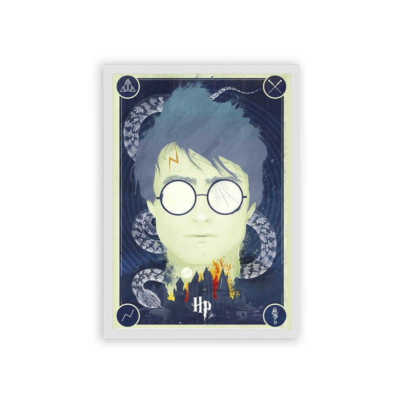 Harry Potter 'The Chosen One' Framed Poster White Hard Fiber