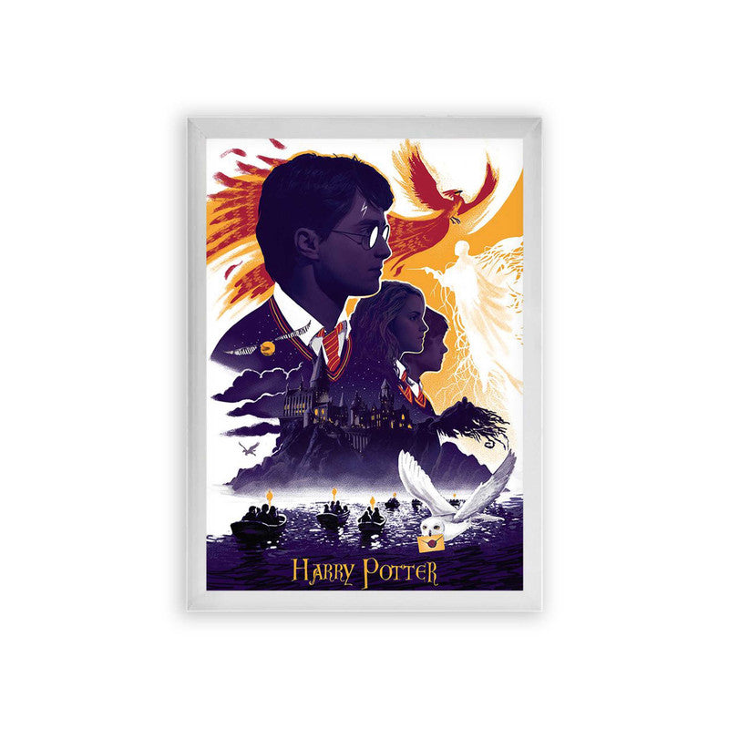 Harry Potter 'Order of the Phoenix' Framed Poster White Premium Wood