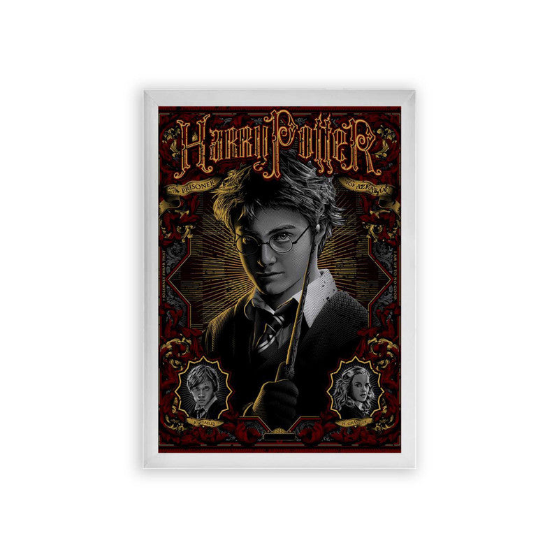 Harry Potter 'Prisoner of Azkaban' Framed Poster White Premium Wood