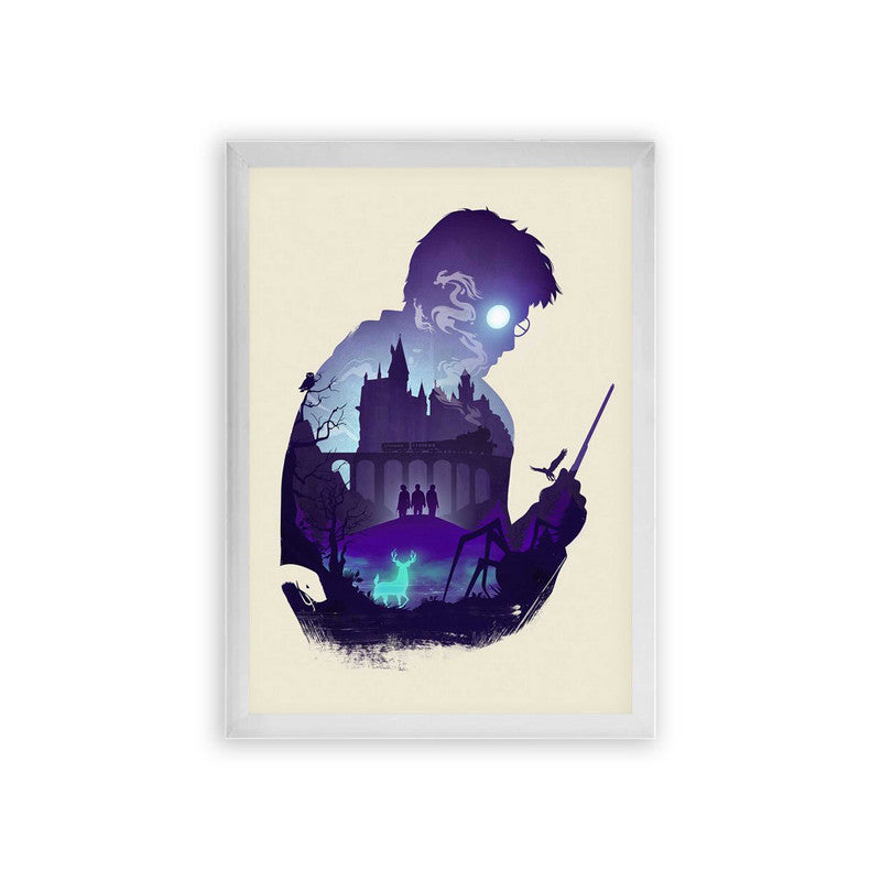 Harry Potter 'The Boy Who Lived' Framed Poster White Premium Wood