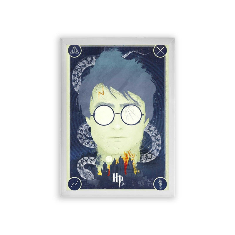 Harry Potter 'The Chosen One' Framed Poster White Premium Wood