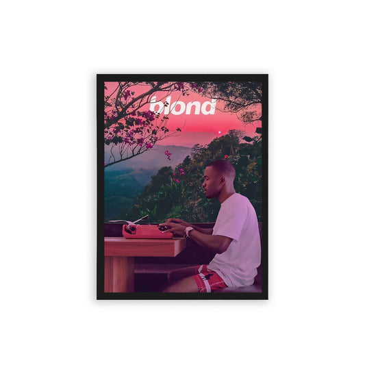 Frank Ocean 'Nostalgic Sunset' Framed Poster Black Hard Fiber