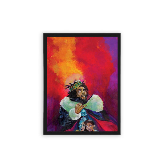 J Cole 'KOD' Framed Poster Black Hard Fiber