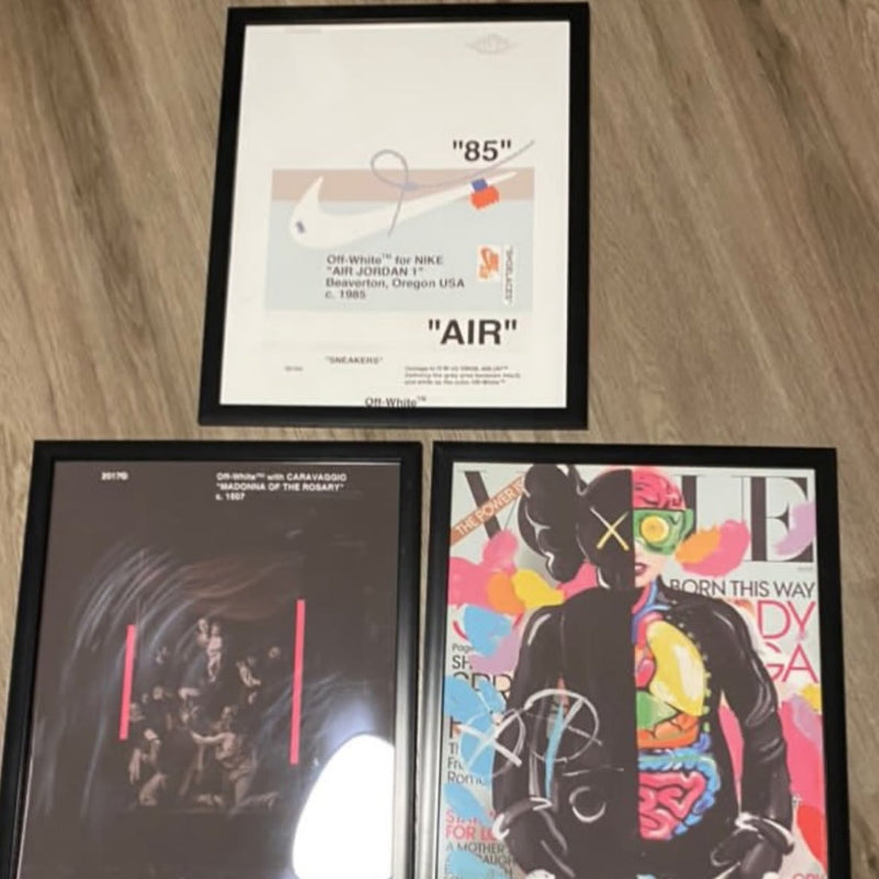 Three Spark frames on a wooden floor