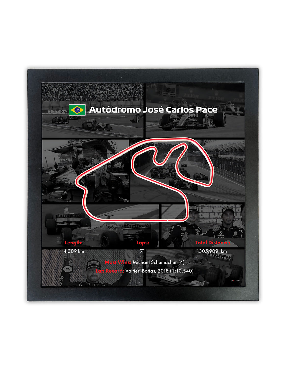 F1 Framed Track 'Autodromo Carlos Pace'