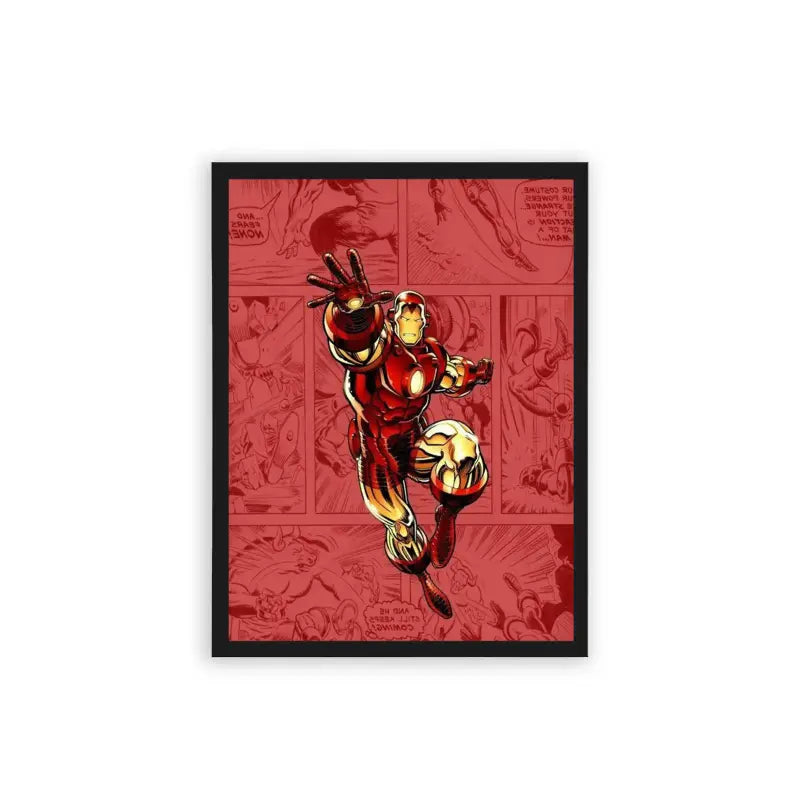 Iron Man 'Stark Contrast' Framed Poster Black Hard Fiber