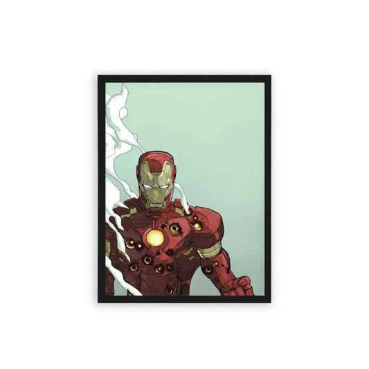 Iron Man 'The Steampunk Avenger' Framed Poster Black Hard Fiber