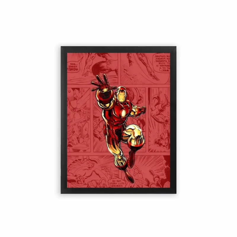 Iron Man 'Stark Contrast' Framed Poster Black Premium Wood