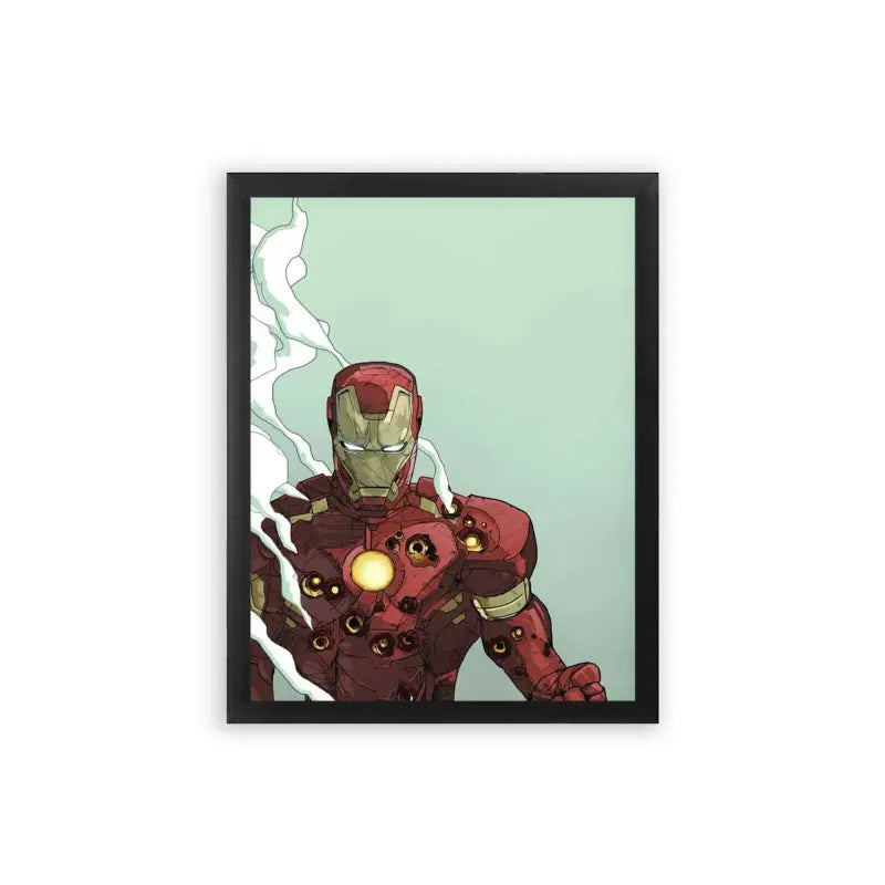 Iron Man 'The Steampunk Avenger' Framed Poster Black Premium Wood