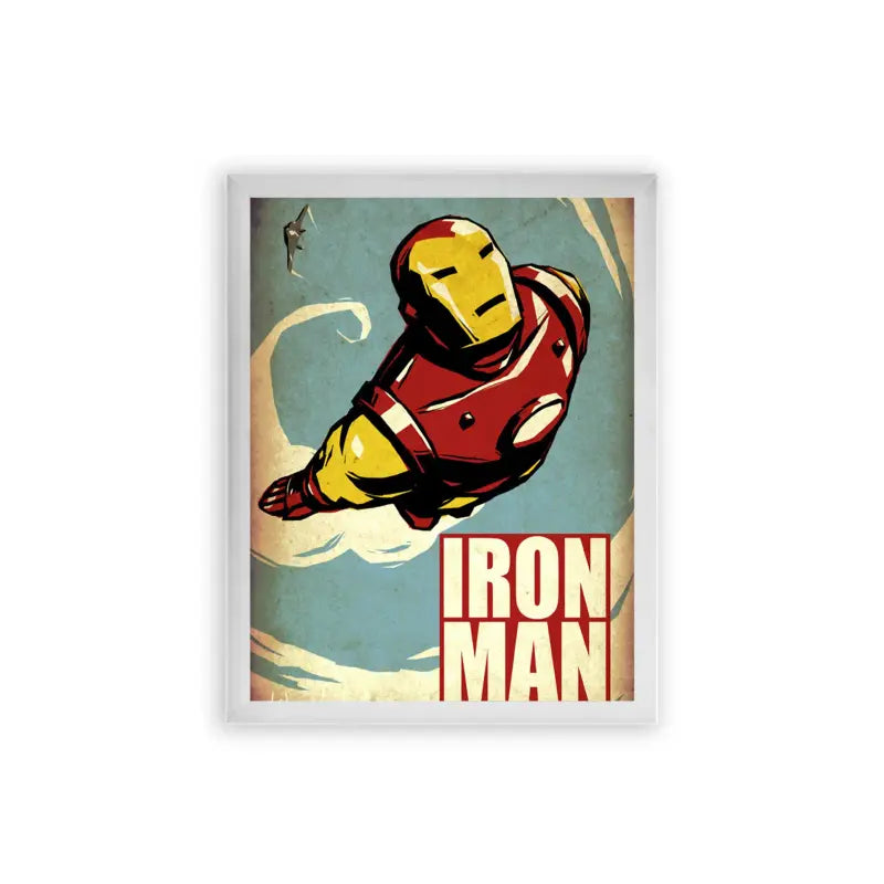 Iron Man 'Classic Armor' Framed Poster White Premium Wood