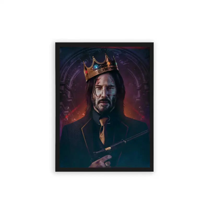 John Wick 'Assassin King' Framed Poster Black Hard Fiber