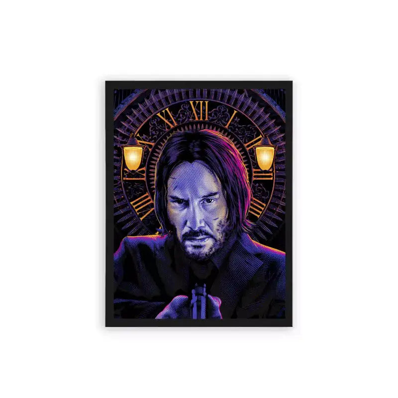 John Wick 'Midnight Mythos' Framed Poster Black Hard Fiber