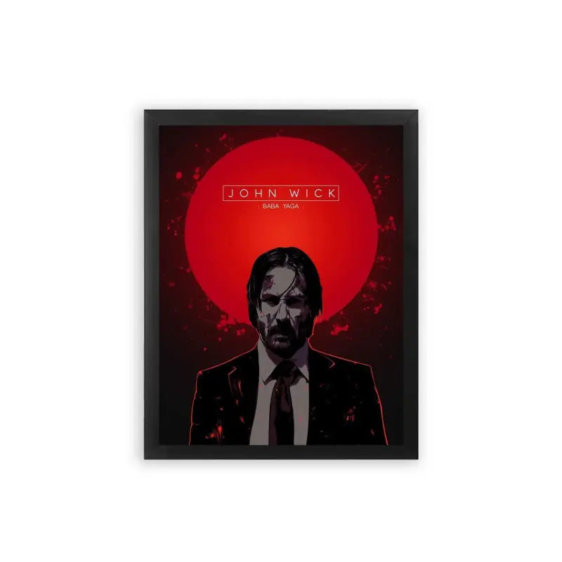 John Wick 'Blood Oath' Framed Poster Black Premium Wood