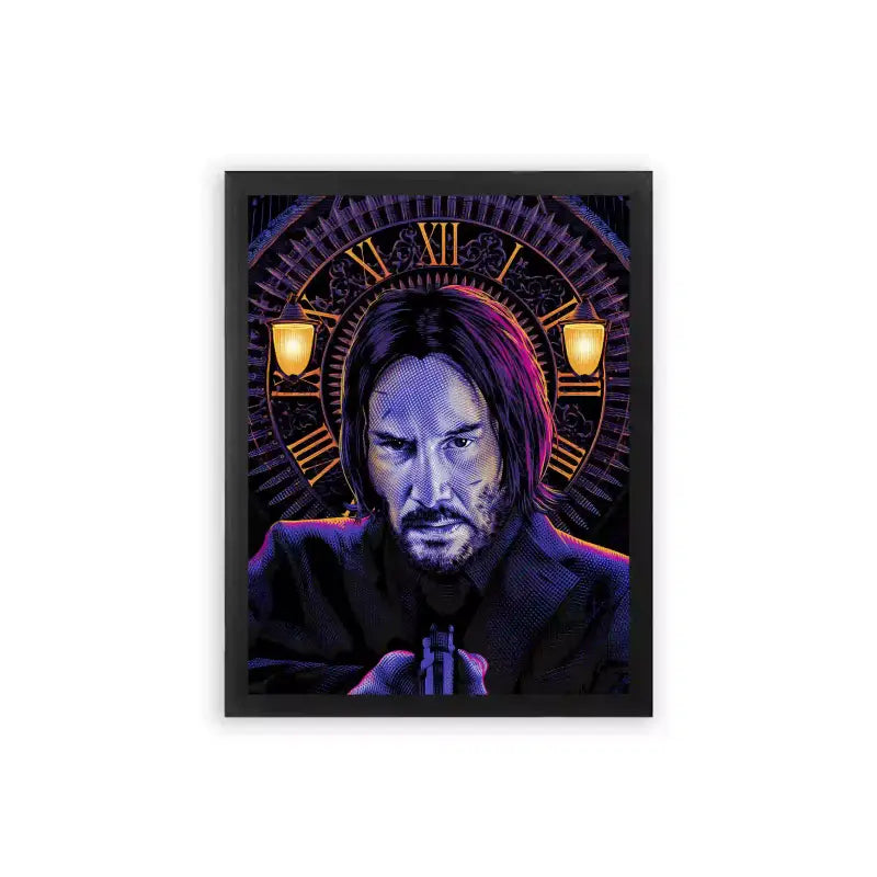 John Wick 'Midnight Mythos' Framed Poster Black Premium Wood